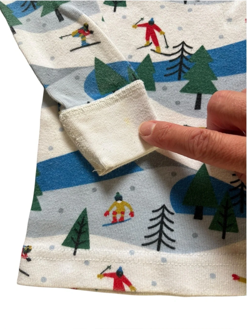 Hanna Andersson Organic Cotton Pajama Set Winter Ski Print Kids Size 5 or 110cm